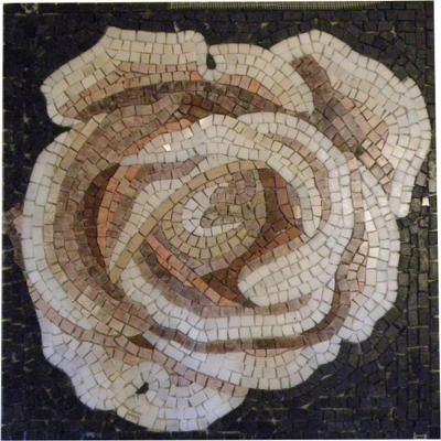 Mandala Mosaico Floral Rosa Branca I Tamanho 130cm