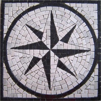 Rosa Dos Ventos Em Mosaico Rosone Fiorentino Tamanho 120cm