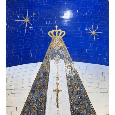 Mosaico Da Nossa Senhora De Aparecida Tamanho 120x140cm