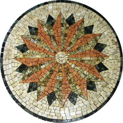 Rosa Dos Ventos Em Mosaico Rosa Do Engenho Tamanho 100cm