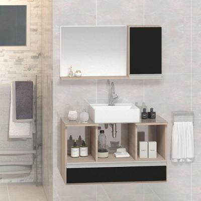 Conjunto Gabinete Venus 80cm Madeirado Preto