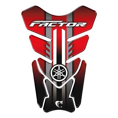 Adesivo Protetor De Tanque Resinado Moto Yamanha Factor Vermelho Cor Vermelho