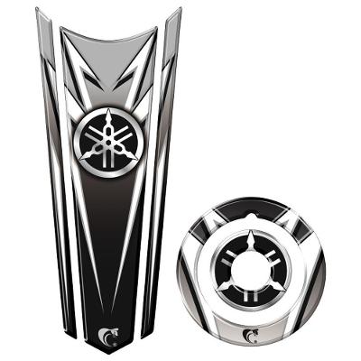Adesivo Resinado Gravata Tanque E Bocal Moto Yamaha Cor Preto