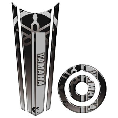 Adesivo Resinado Gravata Tanque E Bocal Moto Yamaha Cor Preto