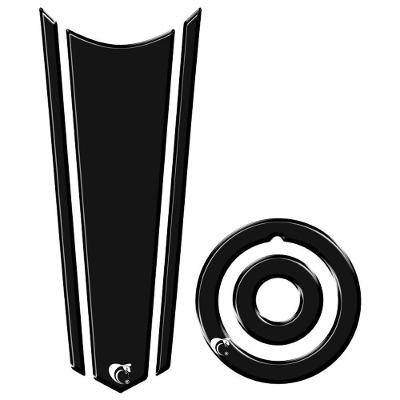 Adesivo Resinado Gravata Tanque E Bocal Moto Yamaha Cor Preto