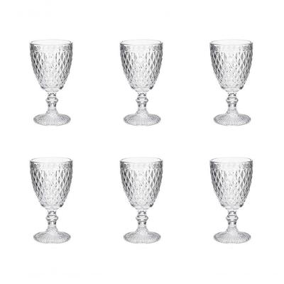 Jogo Taca Vidro Bico Abacaxi Cristal 310ml