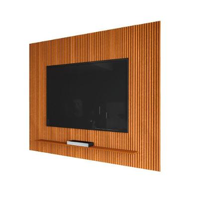 Painel Para Tv Até 75 Polegadas Ripado Impressão 3d Avante 1,79m Cedro Edn