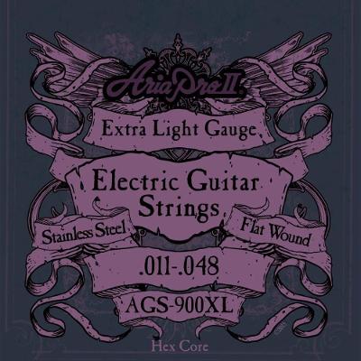 Encordoamento Para Guitarra Extra Leve Flatw .011 Ags900xl Aria Pro Ii