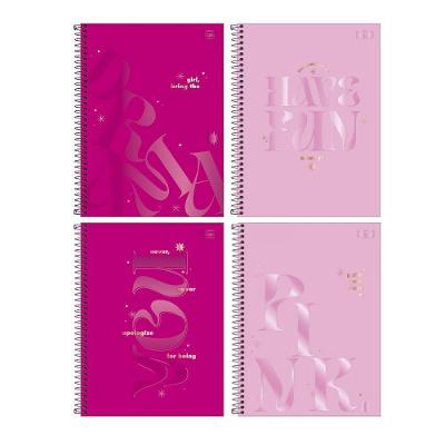 Caderno Espiral Capa Dura 1 Matéria - 80 Folhas - Love Pink - Tilibra