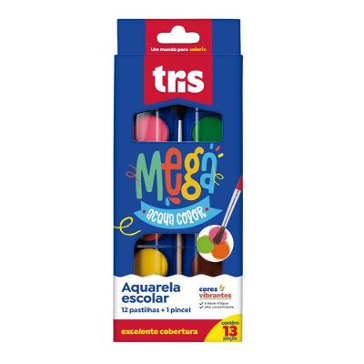 Aquarela Mega Acqua Color C- 12 Cores - Tris