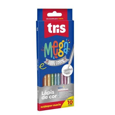 Lápis De Cor Mega Soft Color C- 10 Cores Metálicas - Tris