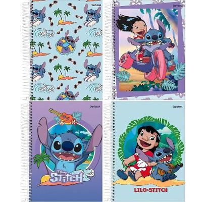 Caderno Espiral Capa Dura 12x1- 192 Folhas - Lilo & Stitch - Starschool