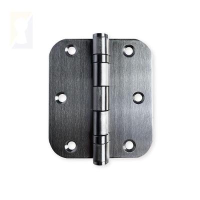 Dobradiça Escovada C-redondo Inox Com Rolamento 3 X 2 ½
