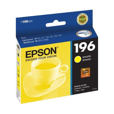 Cartucho De Tinta Epson T196420 T196 Amarelo | Xp101 Xp201 Xp214 Xp401 Xp411 Wf-2532