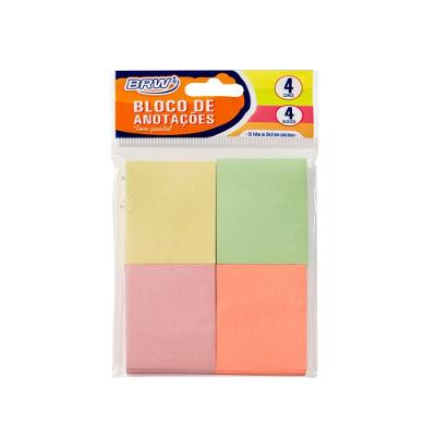 Bloco Auto Adesivo Para Anotações Tons Pastel 38x51mm Brw