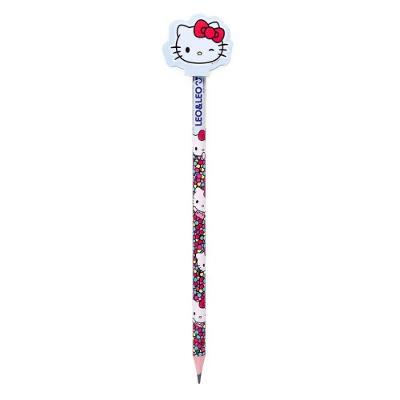 Lápis Hb Com Borracha Na Ponta Hello Kitty Leo&leo Azul Claro