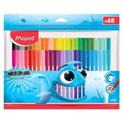 Caneta Hidrográfica Color´peps Ocean Polvo Com 48 Cores Maped