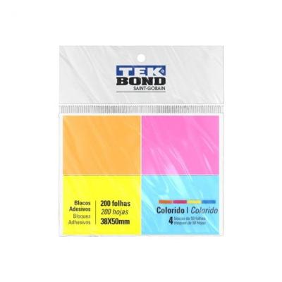 Bloco Auto Adesivo 4 Cores - Tek Bond