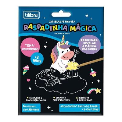 Cartelas De Pintura Mágica 6 Unidades Tilibra Unicórnio