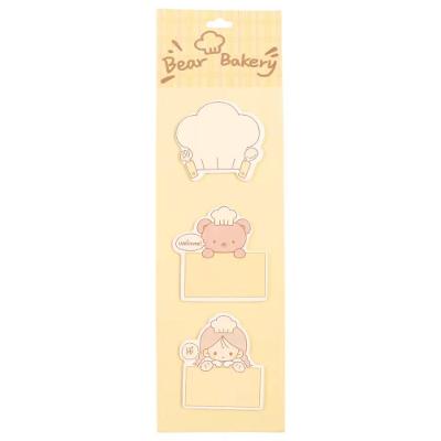 Bloco Adesivo Urso Padeiro Bear Bakery 90 Folhas Uniso