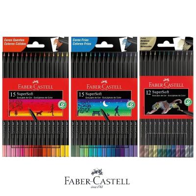 Kit Completo Supersoft Cores Quentes + Frias + Metálicas Faber-castell