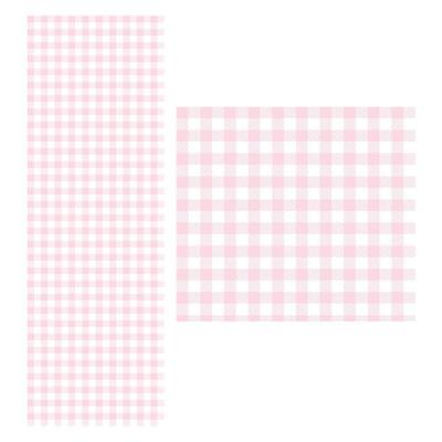 Papel De Parede Adesivo Xadrez Rosa 1,5 Metros O Rolo Np370