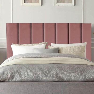 Cabeceira Estofada Cama Casal Box 140 Cm Maya Veludo E Frame Cor:rosé