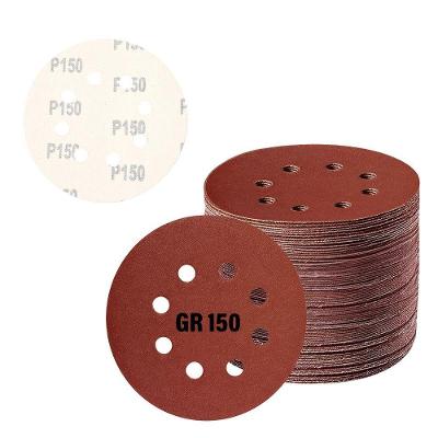 Kit 50 Discos De Lixa Velcro 125mm 4.1/2” Grão 150