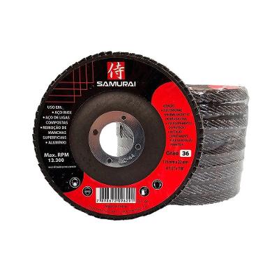 Kit 10 Discos De Lixa Flap De Fibra 115mm 4” Grão 36