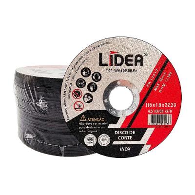 Kit 50 Discos De Corte Fino 1mm Lider 115x22mm 4 1/2