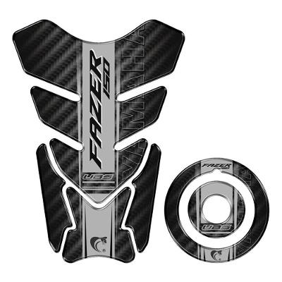 Kit Adesivo Protetor Tanque E Bocal Moto Yamaha Fazer 150 2023-2024 Preto