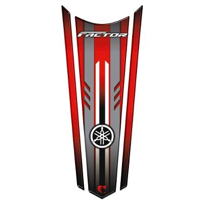 Adesivo Faixa Gravata Resinado Tanque Moto Factor Vermelho