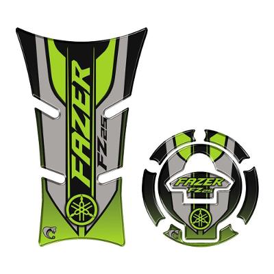 Kit Protetor Tanque E Bocal Adesivo Moto Yamaha Fz25 2023-2024 Verde Verde