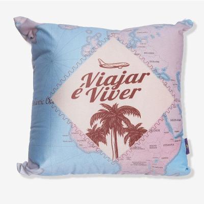 Almofada 40x40 Viagem Zonacriativa