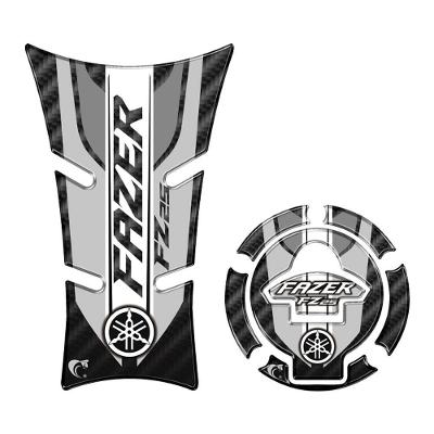 Kit Protetor Tanque E Bocal Adesivo Moto Yamaha Fz25 2023-2024 Preto Preto