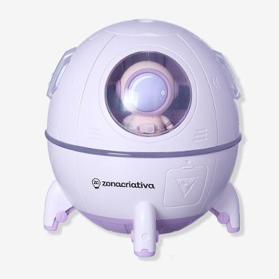 Luminária Umidificador Astronauta Rosa Zonacriativa
