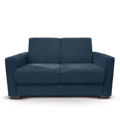 Sofá Estofado 2 Lugares Sala Estar Recepção Natália Suede Cor:azul Marinho
