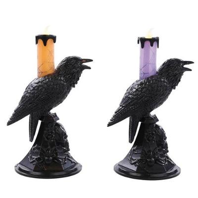 Enfeite De Led Corvo Preto Sortido 20cm 1 Unidade