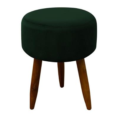 Puff Decorativo Redondo Pé Palito Herrero Verde