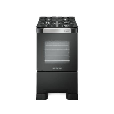 Fogão 4 Bocas Mueller Decorato Vetro G3 Preto Fosco Bivolt