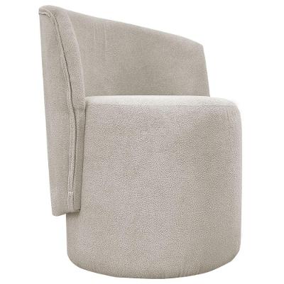 Poltrona Decorativa Para Sala Aura Bouclé Premium Bege Buclê