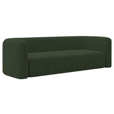 Sofá 2 Lugares 160cm Orgânico Luxo Recepção Melina Linho Adj Decor Verde