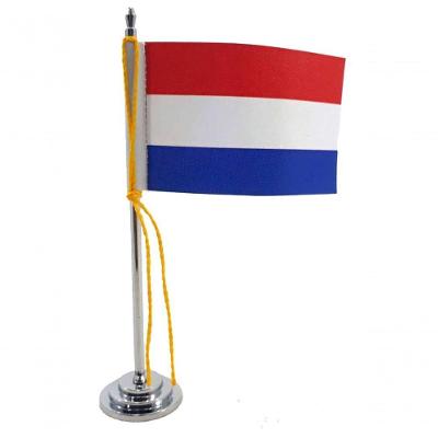 Mini Bandeira De Mesa Da Holanda 15 Cm Poliéster