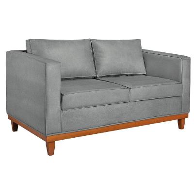 Kit Sofa 2 Lugares E 2 Poltronas Europa Bouclé Adj Decor Cinza