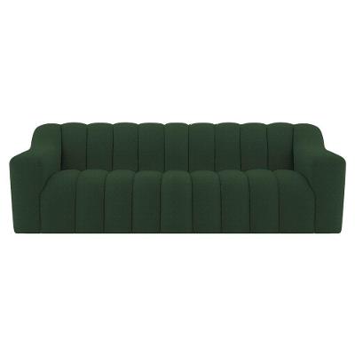 Sofá 2 Lugares Luxo Recepção Escritorio Sala Elegance 200cm Linho Verde