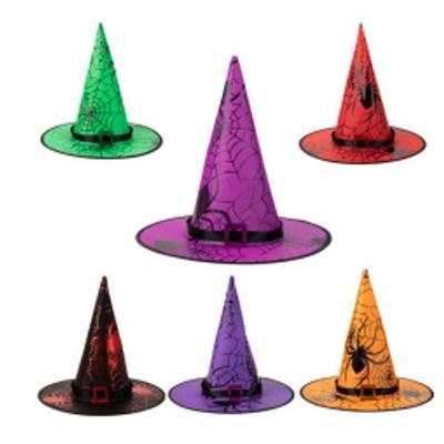 Chapéu De Bruxa Halloween Sortido 36cm 1 Unidade