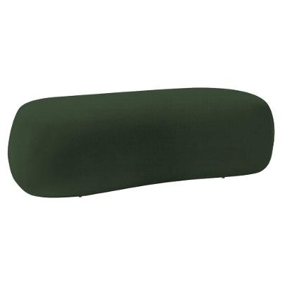 Puff Itália 120cm Sala Escritorio Luxo Linho Verde