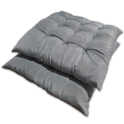 Kit 02 Almofadas Assento Futon Flat Para Cadeira 40x40 Cinza