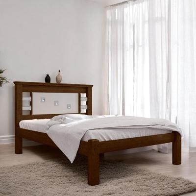 Cama Casal Com Cabeceira Flex Laribella Malbec E Off White