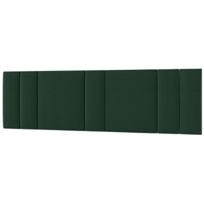 Cabeceira Estofada Cama Casal King Size Led Moderna 200 Cm veludo Verde